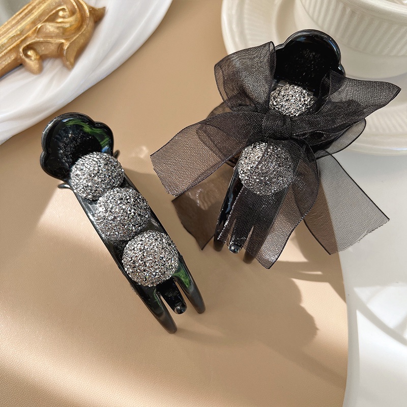 Kẹp Tóc Nơ Đính Đá 3 Phong Cách Hàn Quốc Cho Nữ