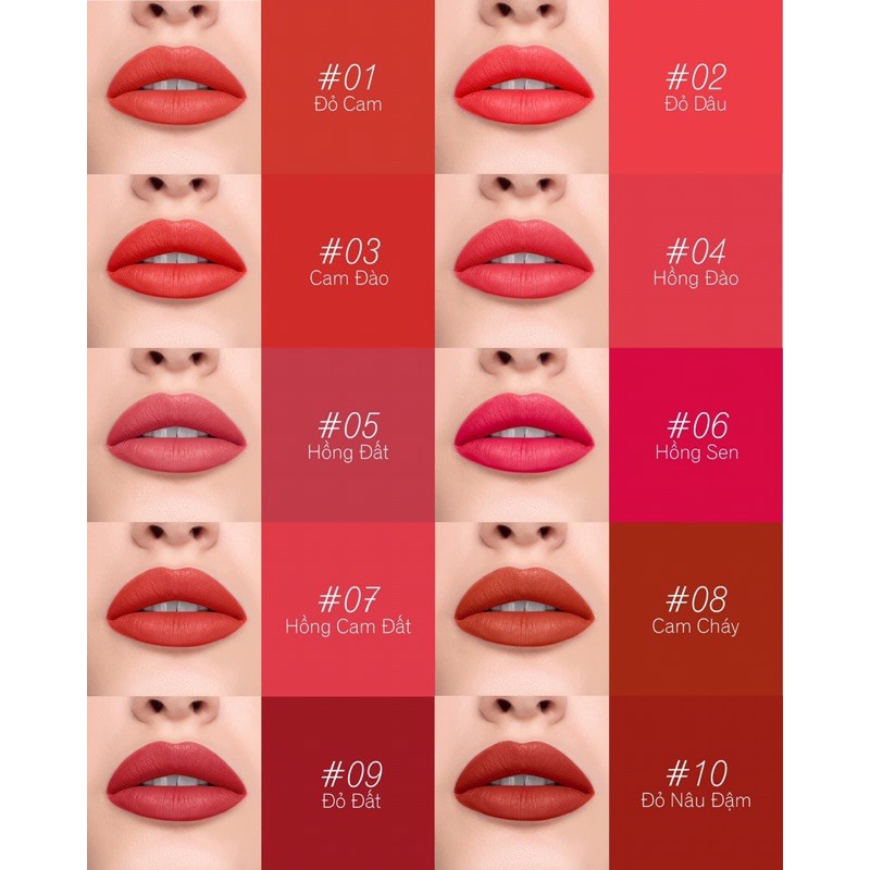 Set 3 Cây Son Kem Lì Melloris Chính Hãng Mềm Mịn, Không Chì, Không Khô Môi (Có Son Lẻ) | BigBuy360 - bigbuy360.vn