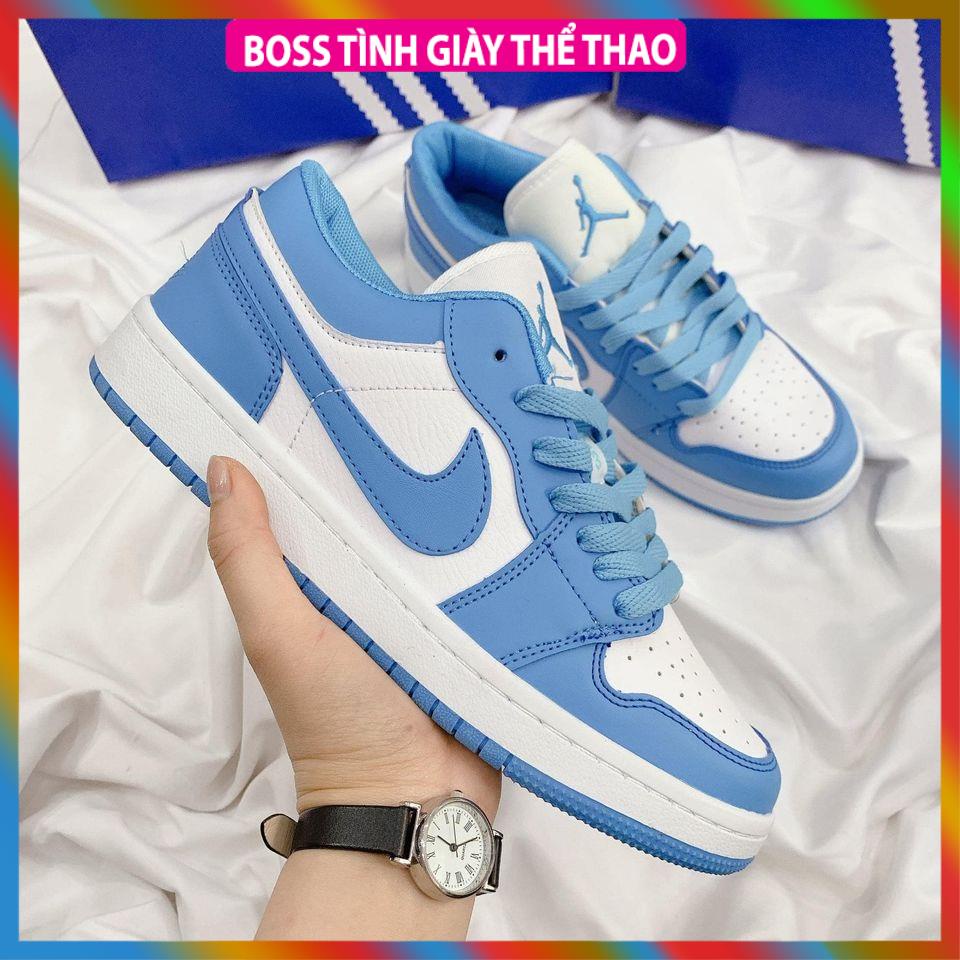 Giày Thể Thao 𝐉𝐨𝐫𝐝𝐚𝐧 Xám Xanh Paris Cổ Thấp, Giày Sneaker JD Low Xám Gót Xanh Nam Nữ Mới Nhất - Full Box Bill