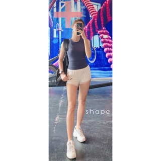 Quần short nữ boxing PU trơn lưới [S083]