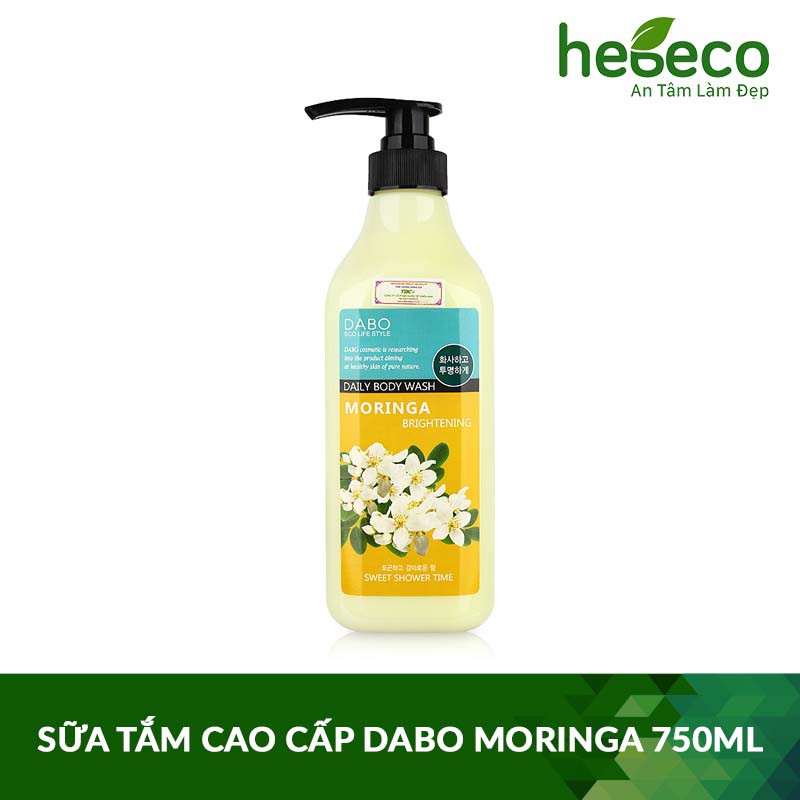 SỮA TẮM LÀM TRẮNG HỒNG DA CAO CẤP DABO MORINGA 750ML - HÀN QUỐC CHÍNH HÃNG