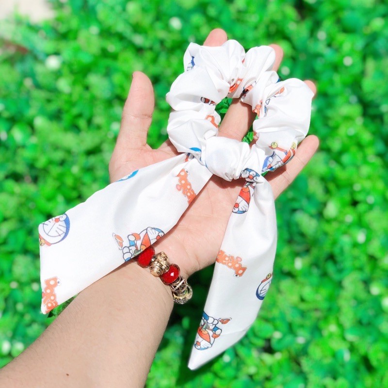 Cột tóc SCRUNCHIES NƠ TAI THỎ dài siêu hot