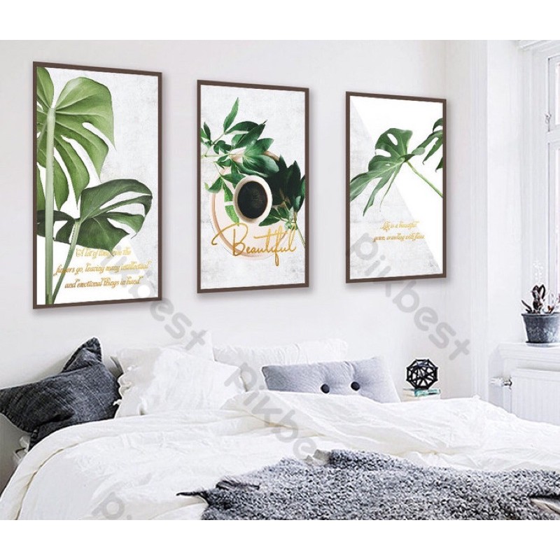 Tranh dán tường 3d Tranh Bộ 3 Tấm Nhiều Mẫu kt60x120