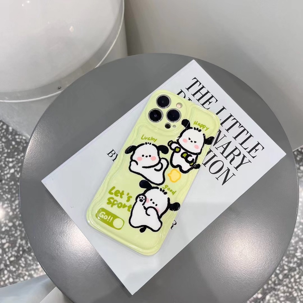 Ốp Điện Thoại Hình Chú Chó Hoạt Hình Màu Xanh Lá Cho Iphone 12 pro max 13 13 pro max11 pro max xs max xr x phone 7plus