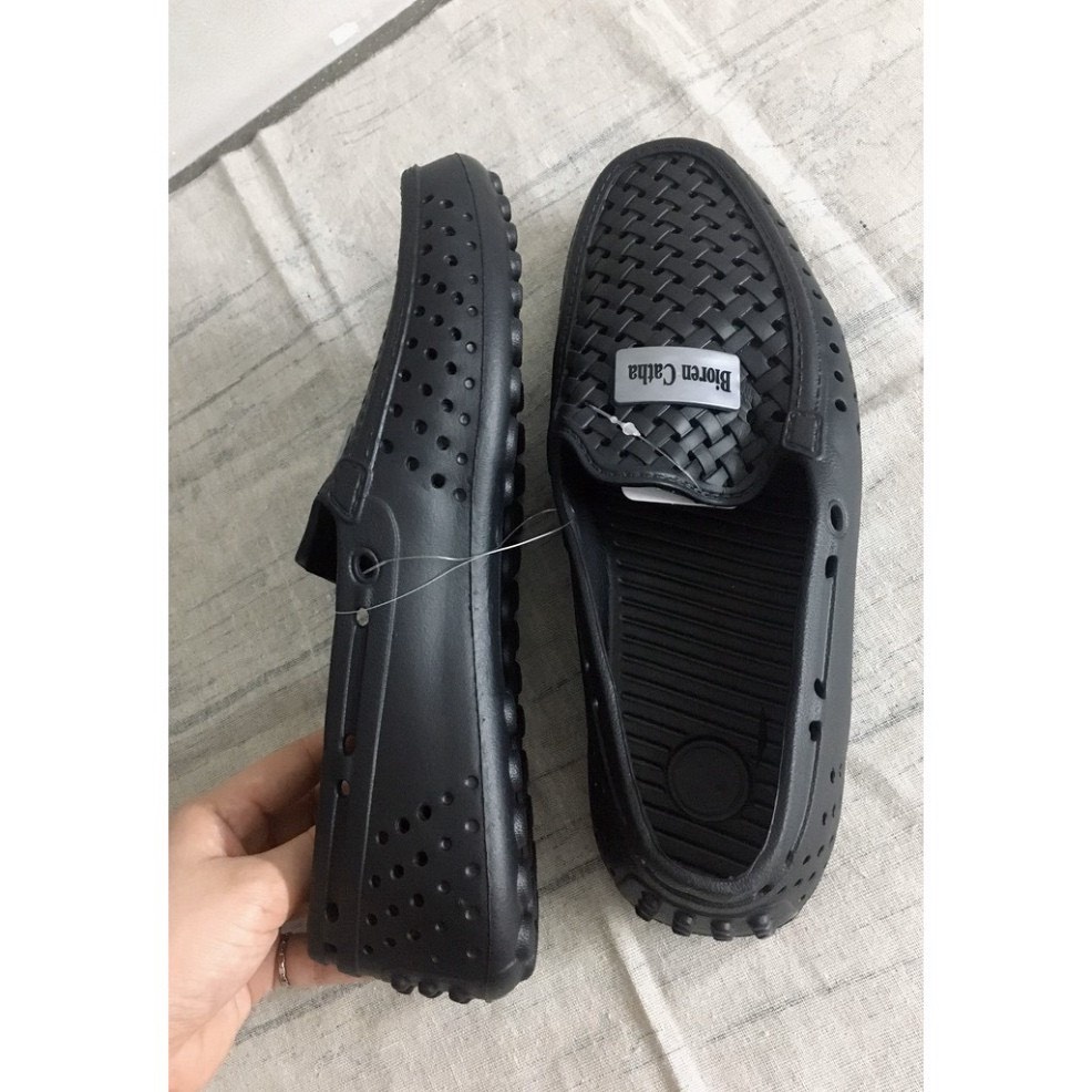 Giày siêu nhẹ lỗ nam đi mưa BIOREN CATHA màu đen - GL010 | BigBuy360 - bigbuy360.vn