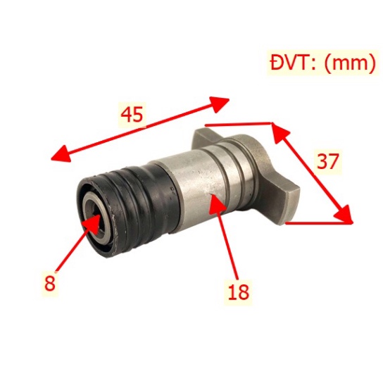 ĐẦU BULONG, ĐẦU CHỮ T THAY THẾ CHO MÁY SIẾT BULONG 1/2 INCH 2 IN 1 an toàn khi sử dụng