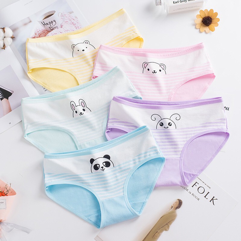 Quần Lót Nữ Cotton Hình Thú Xuất Hàn ( QL : 162 ) Hàng Loại Đẹp.