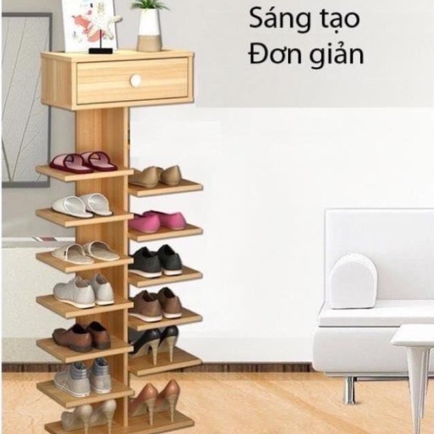 Kệ Để Giày Dép 7 Tầng 14 Ngăn Bằng Gỗ