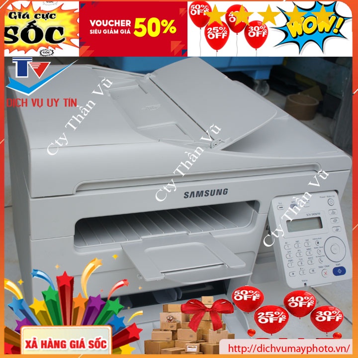 Máy in đa chức năng samsung SCX - 3406FW in photocopy scan wifi hộp mực mới máy đẹp trên 90% like new