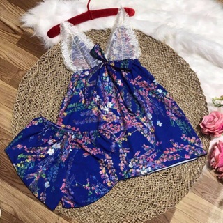 Đầm ngủ nơ ren trắng ( combo 3 bộ )