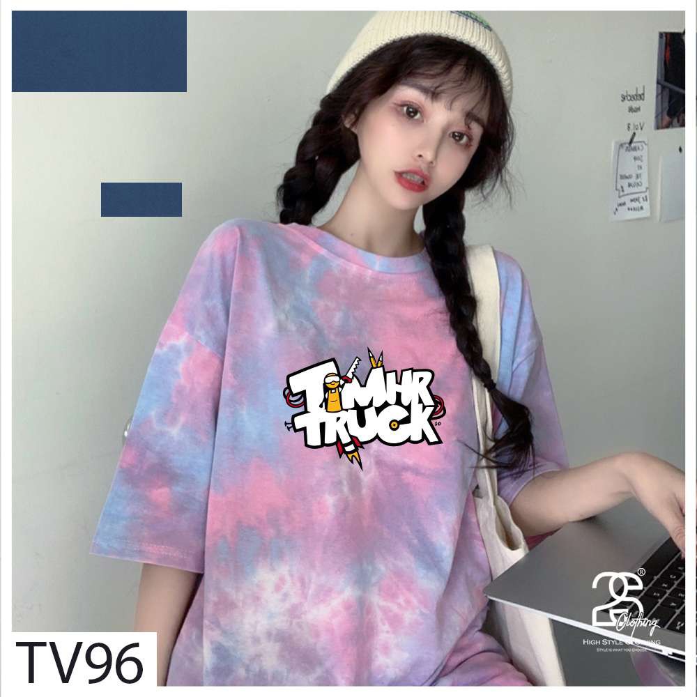 Áo Thun Cổ Tròn Nam Nữ Tay Ngắn Phong Cách Hàn Quốc 2s Clothing Áo Phông Form Rộng Đen Giấu Quần Giá Rẻ In Chữ TV96 | BigBuy360 - bigbuy360.vn