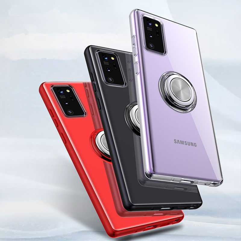 Ốp lưng silicon mềm có vòng đỡ từ tính cho Samsung Galaxy Note 20 note20 ultra 20 plus