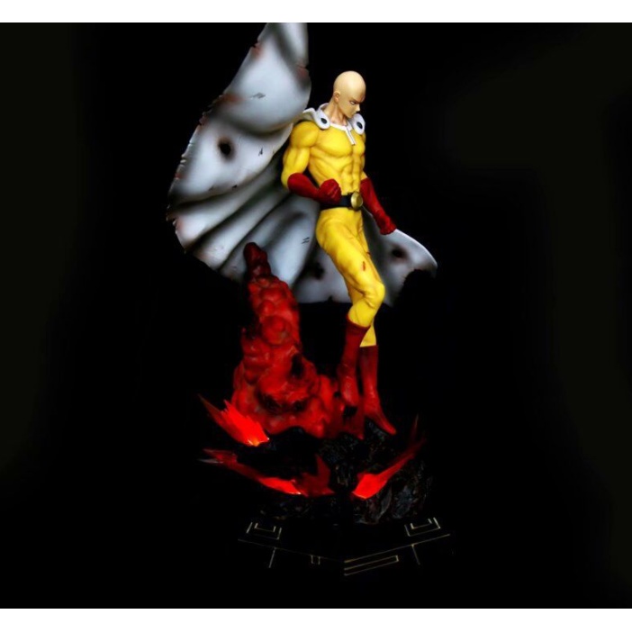 (Hết hàng) Mô hình Saitama chiến đấu lửa one punch man chất lượng cao 43cm