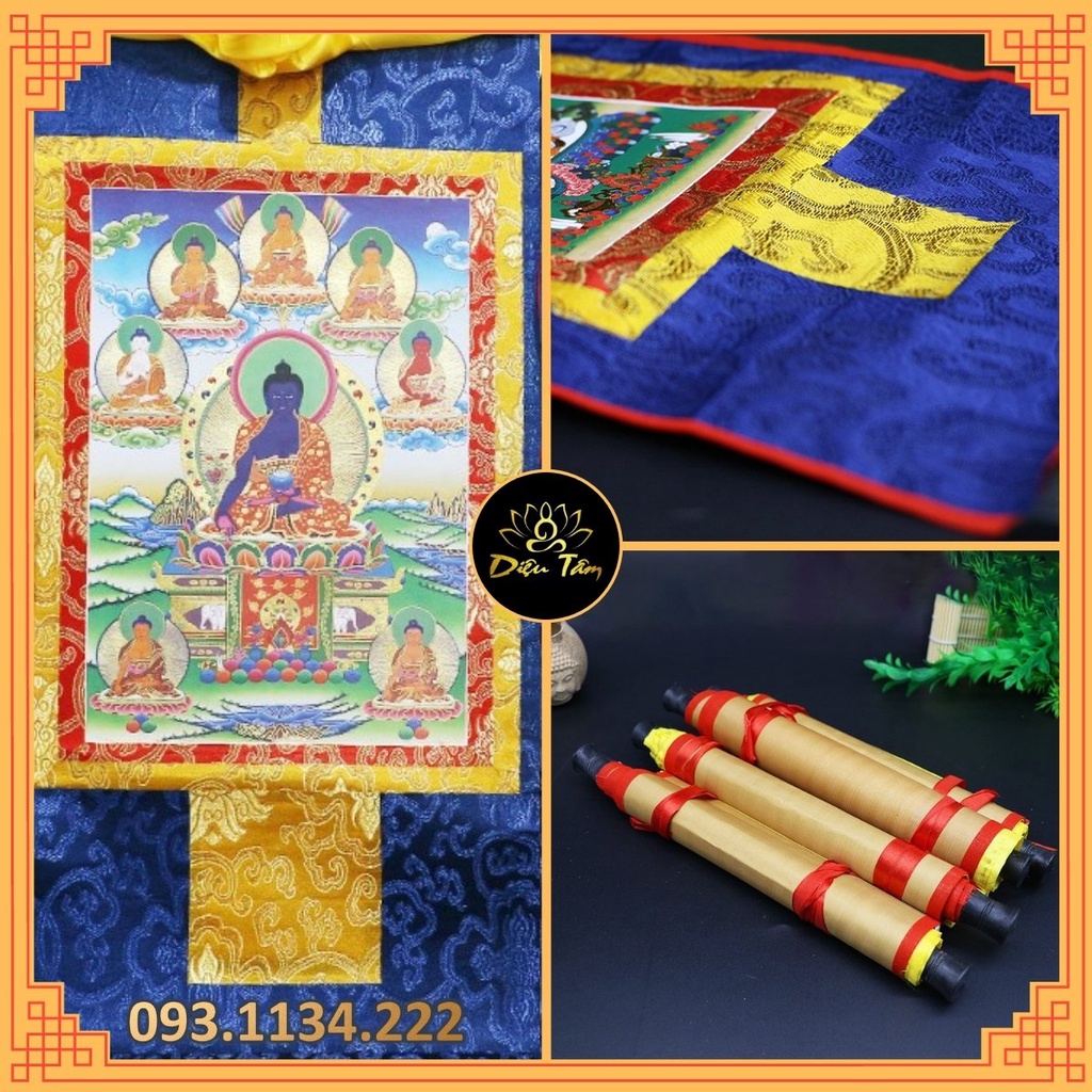 Tranh thangka tượng phật dược sư lưu ly quang
