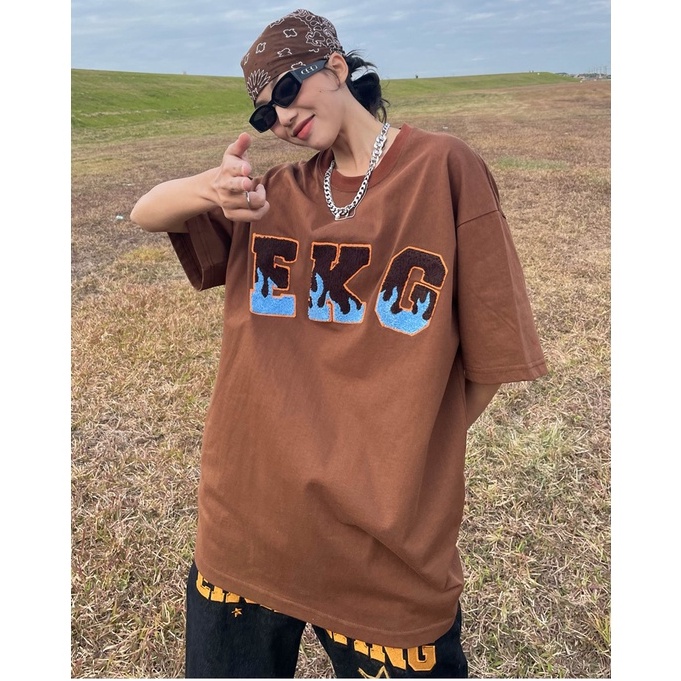 Áo Thun Tay Ngắn Cổ Tròn Dáng Rộng In Họa Tiết Thời Trang Cho Nữ