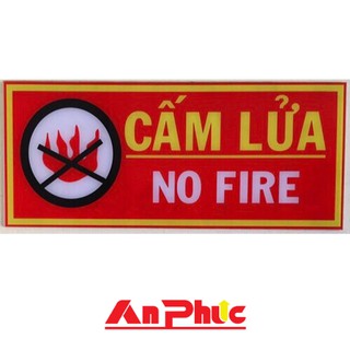 Bảng Cấm Lửa - Cấm Hút Thuốc Bằng Mica