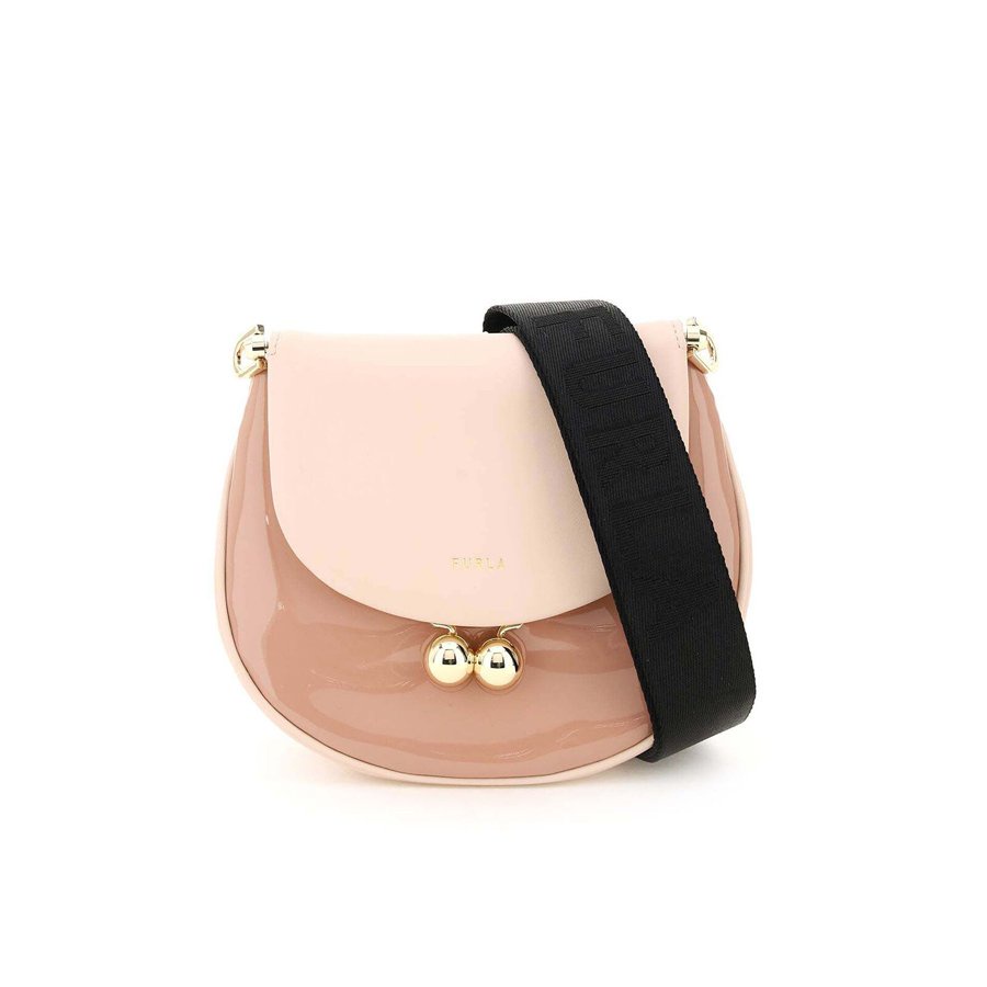 Túi Nữ FURLA Portagioia Mini Crossbody Vitello Sorrento Nuvolato Vernice Nastro Logato