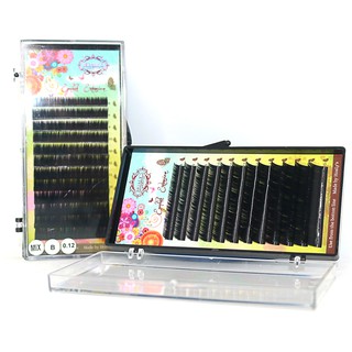 Lông Mi Nối-Mi Lụa, Mi Nhung Hoalys EG-01- Sản Phẩm đa dạng độ cong J, B,C,D, độ dày 0.12, dài từ 8-15mm