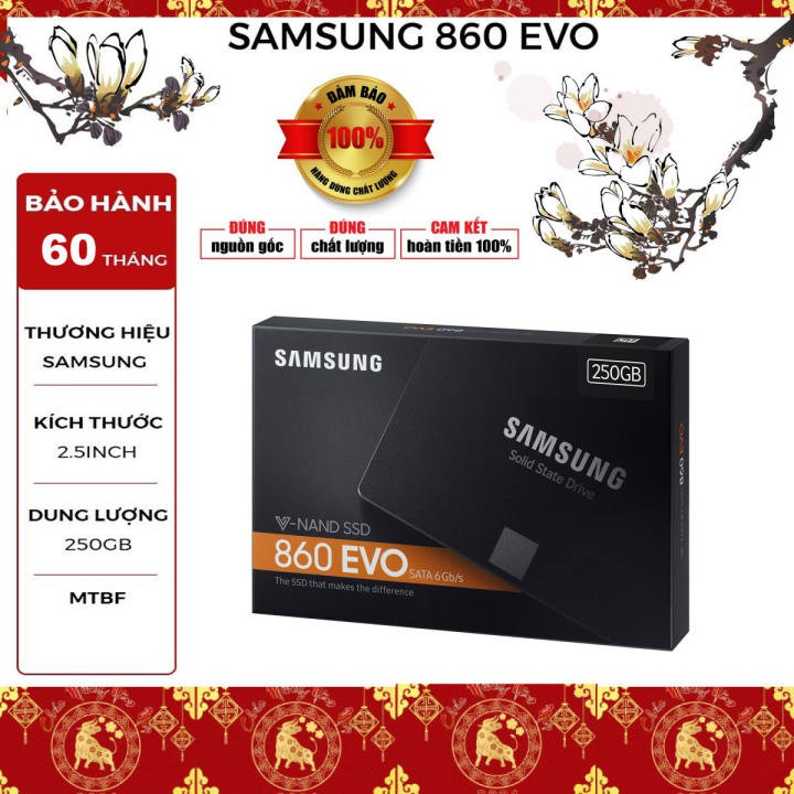 [Hàng Mới Về] Ổ cứng SSD Samsung 860 Evo 250GB 2.5-Inch SATA III (MZ-76E250BW) Box Anh - Bảo Hành 1 