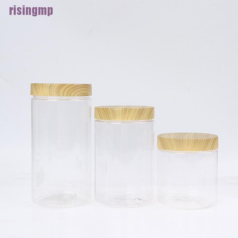 Chai nhựa trong suốt có nắp gỗ tiện dụng chất lượng cao