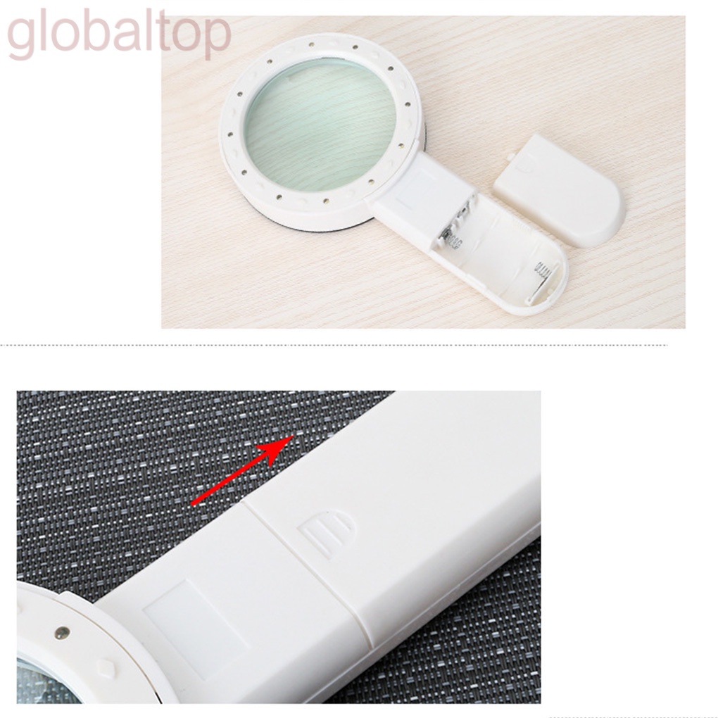 Kính lúp cầm tay hai lớp có đèn LED