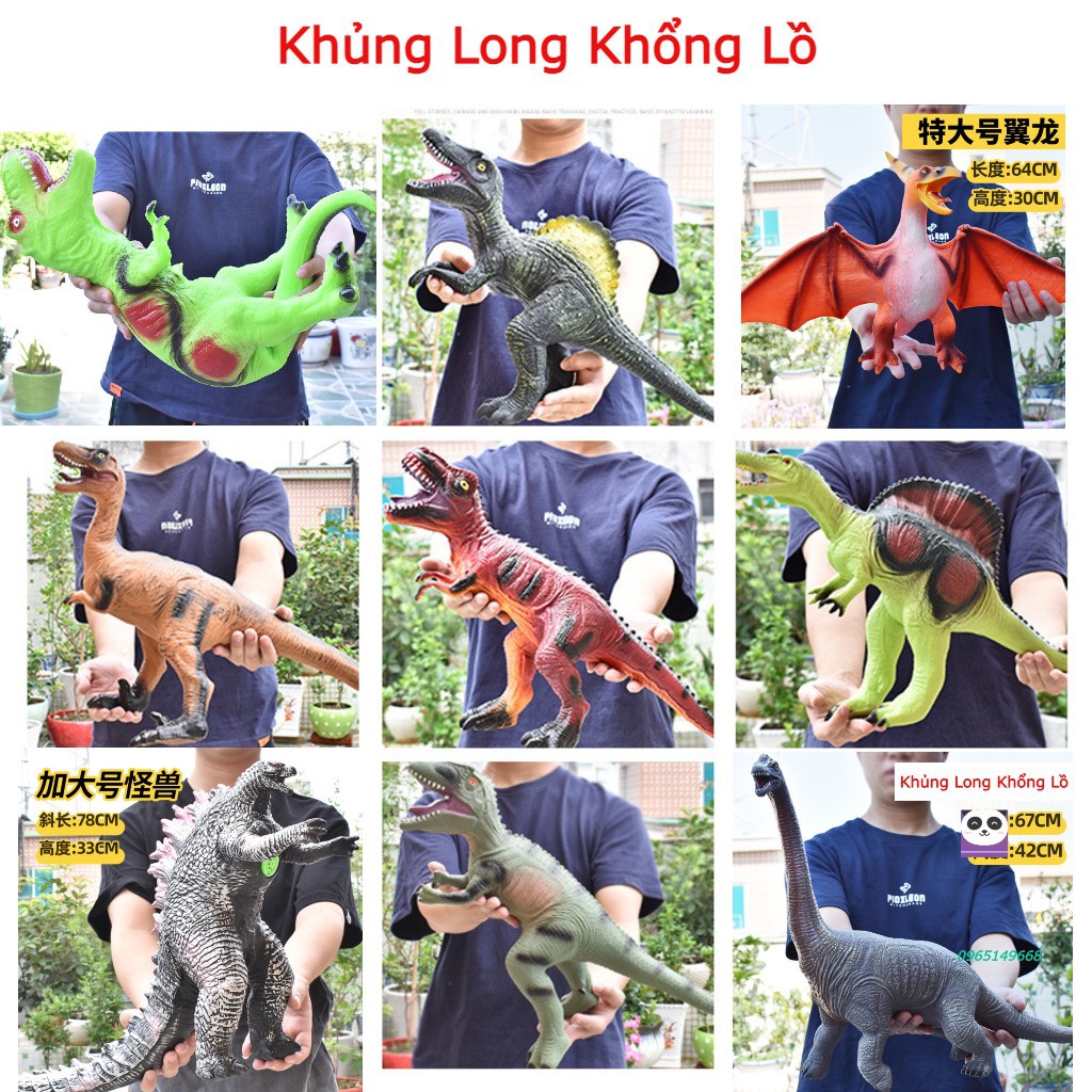 Khủng long bằng nhựa mềm Khổng Lồ nhồi bông có nhạc