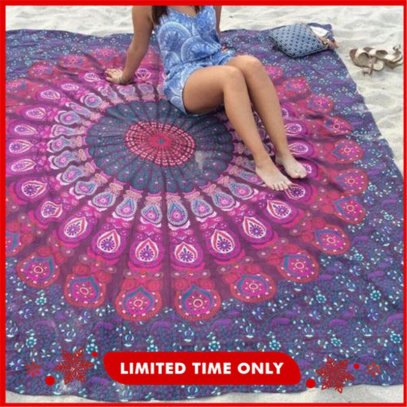 Khăn đi biển họa tiết Mandala Ấn Độ đa năng