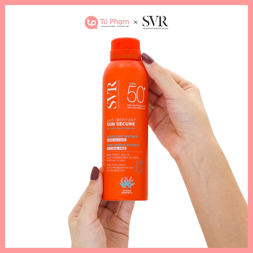 Xịt Chống Nắng SVR Lait Crepitant Sun Secure Hydratant Invisible 200ml
