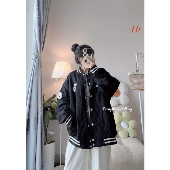 Áo khoác bomber đen YG86 HT12