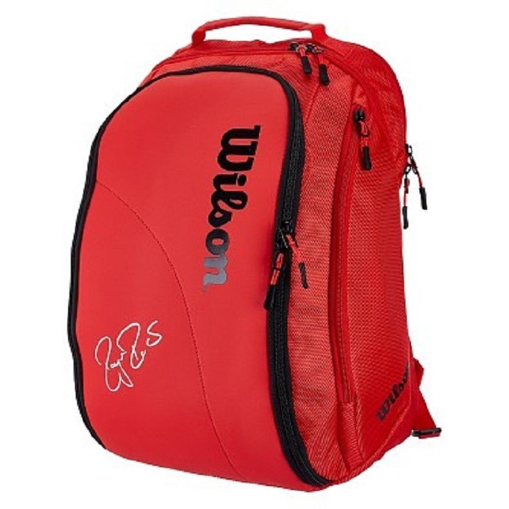 Balo Tennis - Túi đựng vợt Tennis Wilson Federer NDA màu đỏ . hàng chuẩn