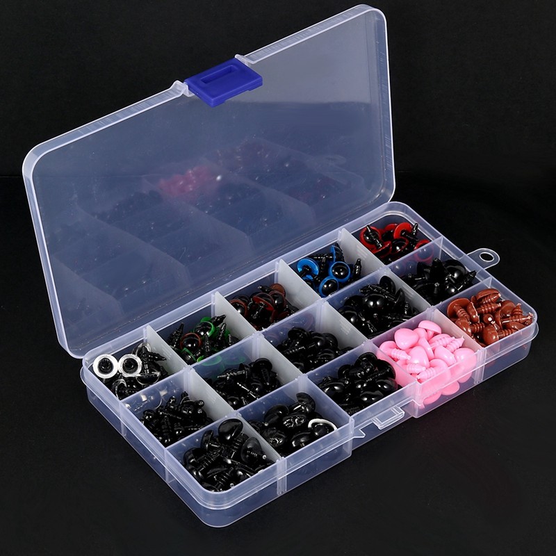 Set 560 mắt nhựa màu đen/trắng cho thú nhồi bông