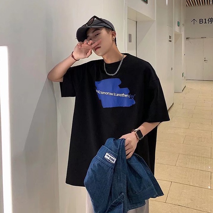 Áo Thun Nam Tay Ngắn Cổ Tròn In Chữ Plus Size Dành Cho Hàn Quốc Fashion Áo Thun Thể Thao Nam Simple Áo Phông Rộng Unisex áo Thun Cotton áo Phông Nam Nữ áo Phông Cotton