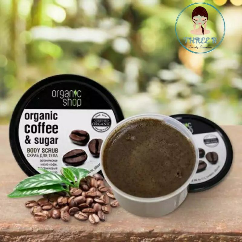 Tẩy Tế Bào Chết Toàn Thân Organic Shop Organic Brazilian Coffee &amp; Sugar Body Scrub 250ml - Hương Cà Phê
