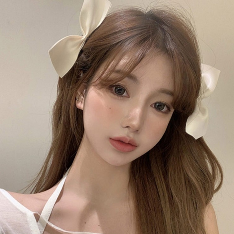 Kẹp tóc trang trí nơ vải nhung xinh xắn