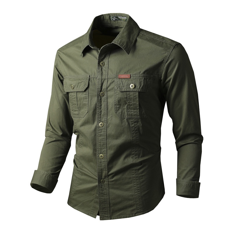 [Pure Cotton] Áo khoát Sơ Mi Dài Tay Nhiều Túi Phong Cách Xuân Thu Trẻ Trung Mẫu Mới Dành Cho Nam 2022 áo blazer nam