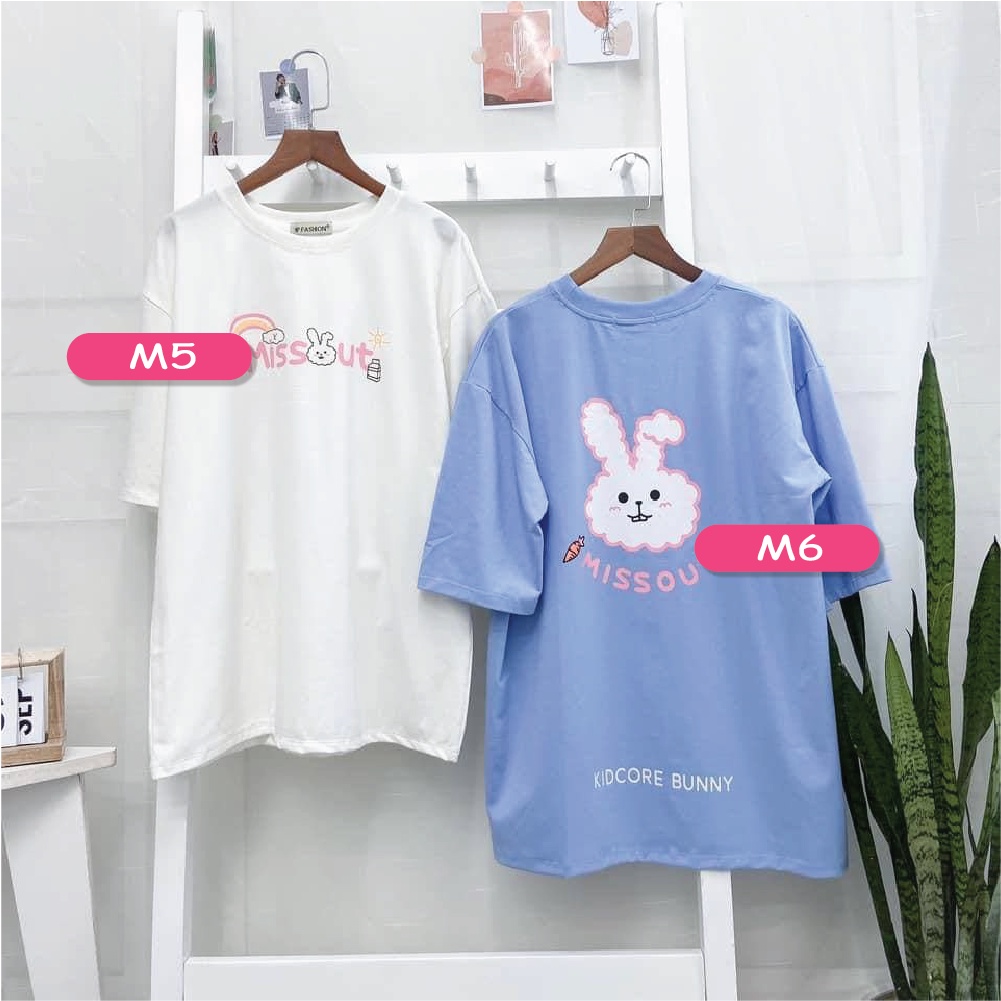Áo thun Ulzzang tay lỡ chất cotton phom rộng unisex [Nhiều Mẫu LIST24] - Tee Tshirt Kyubi ATTL24