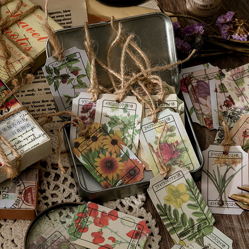 Set 100 Giấy Ghi Chú Phong Cách Vintage Sáng Tạo