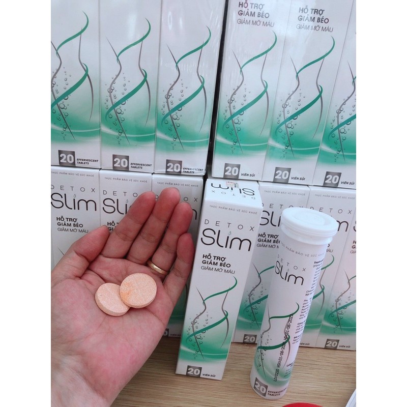 Viên sủi giảm cân Detox slim(hộp 20 viên)chính hãng cty 100% tuyển sỉ