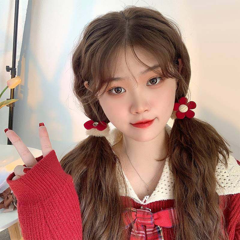 Dây cột tóc hình nơ bằng nhung dễ thương xinh xắn dành cho nữ