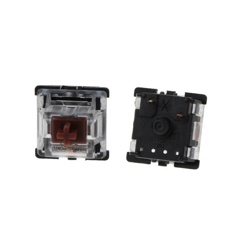 RUN♡ 10Pcs Mechanical Keyboard Gateron MX 3 Pin Brown Switch Transparent Case