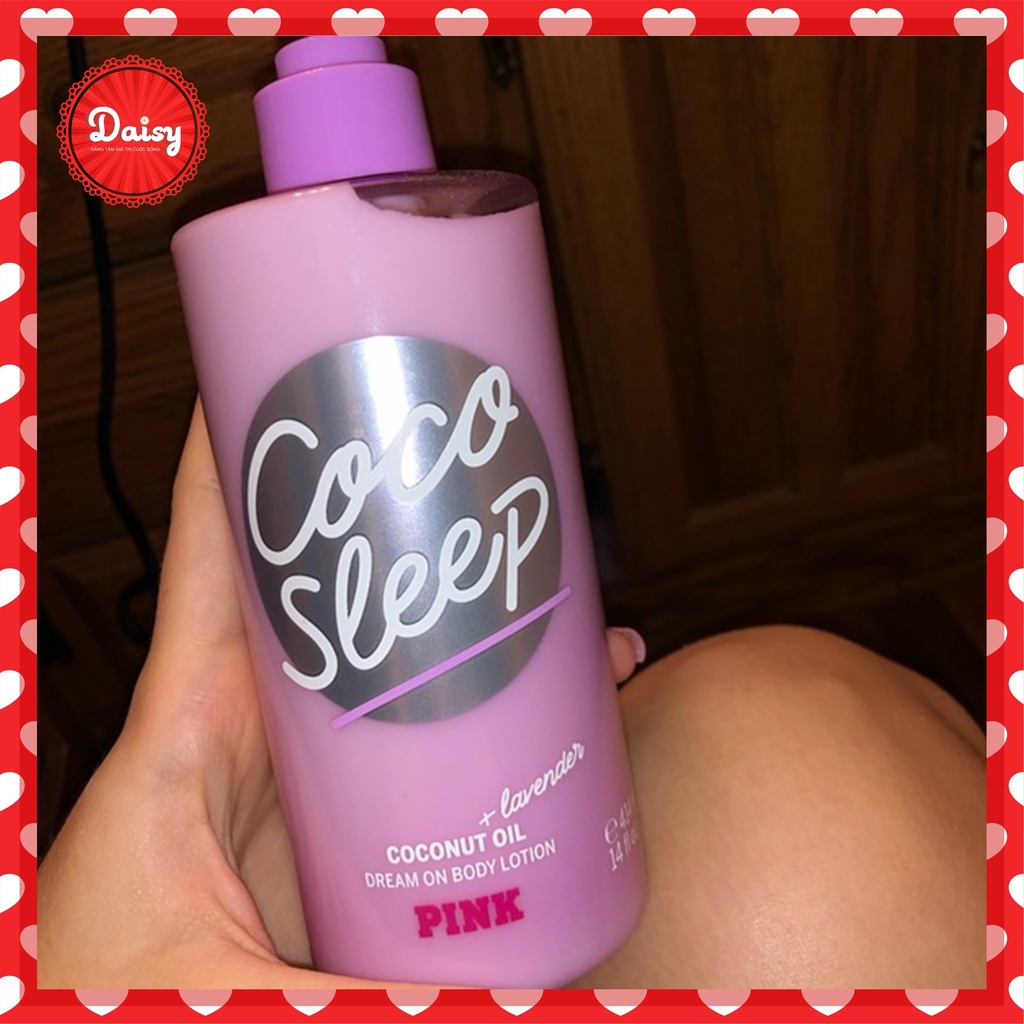 Mới Sữa dưỡng thể Victoria's Secret màu hồng Coco Sleep lavender 414ml