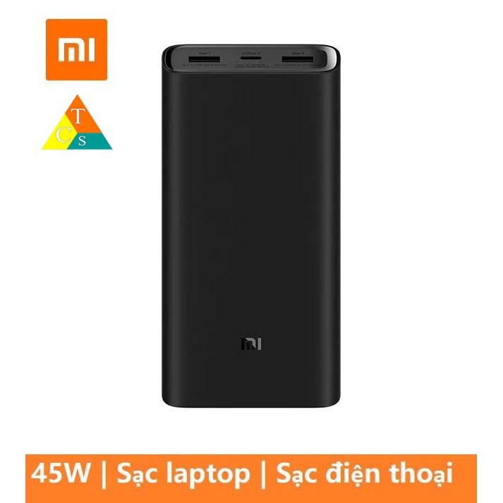 Pin sạc dự phòng 20000mAh Xiaomi gen 3 ( đen) | BH 3 tháng