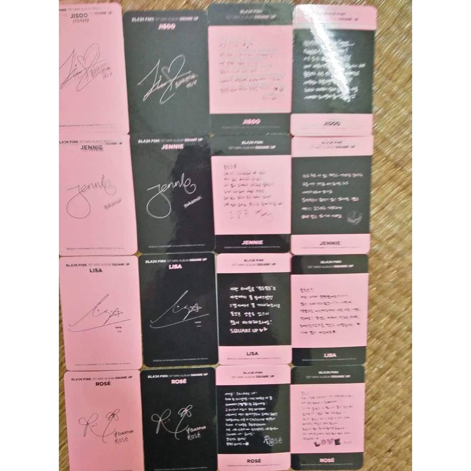 Black Pink UNOFFICIAL Square up Photocard