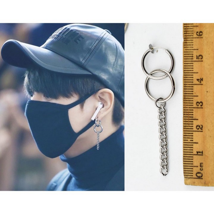 Khuyên tai BTS V thần tượng idol Hàn Quốc Unisex thiết kế thời trang phong cách cá tính Jungkook Suga Jimin