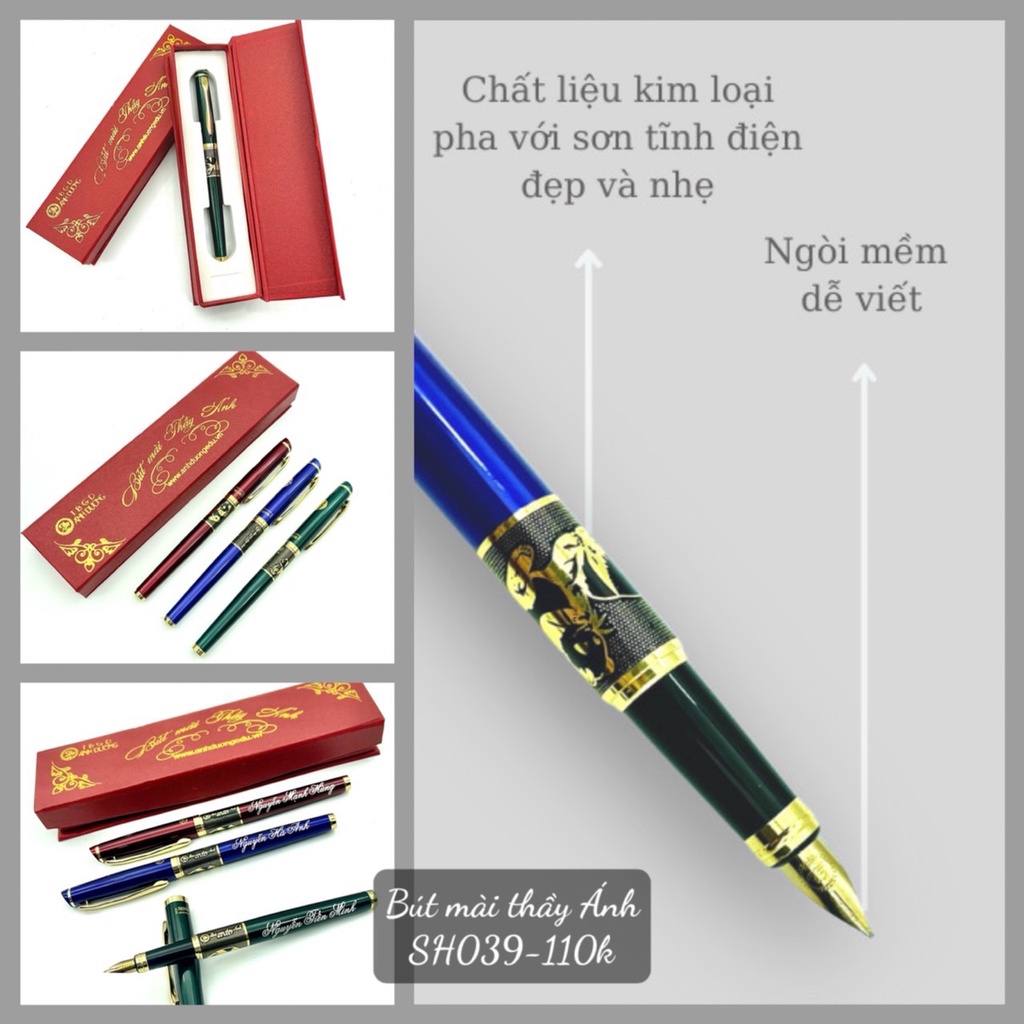Bút mài thầy Ánh SH039 cao cấp siêu nhẹ ngòi mềm viết êm ái