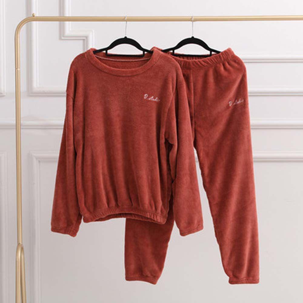 Bộ Đồ Ngủ Vải Lông Cừu San Hô Kiểu Hàn Quốc Dễ Thương Cho Cặp Đôi