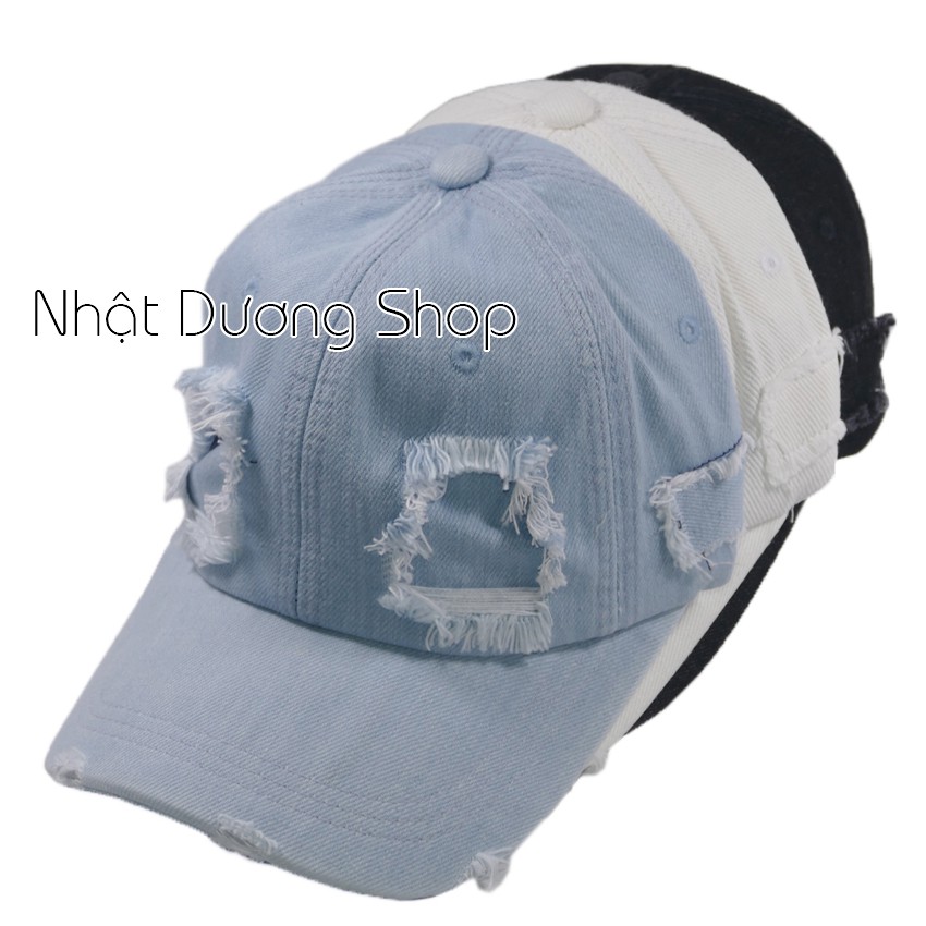 [ XÃ KHO GIẢM GIÁ ] Nón kết Jeans thời trang chất liệu vải Jeans thấm hút