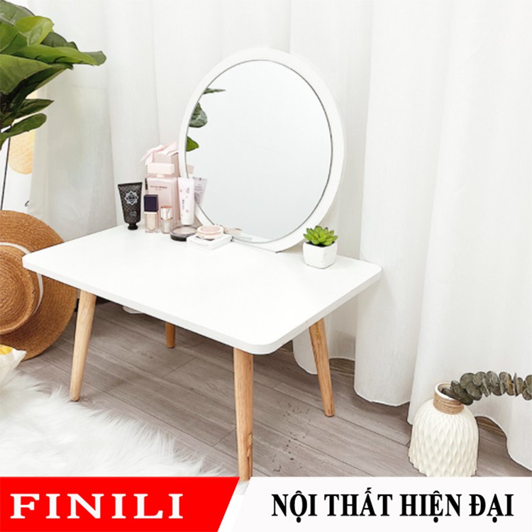 ⭐Bàn trang điểm màu trắng thiết kế nhỏ gọn phong cách Bắc Âu FNL-117.01⭐