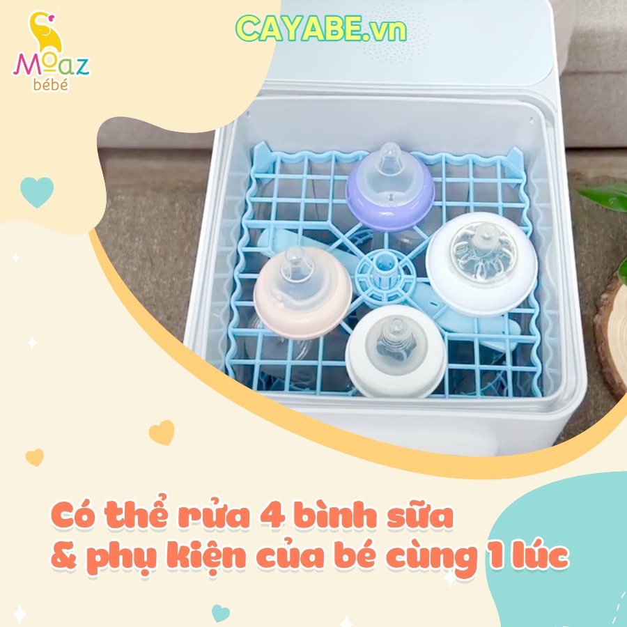Máy rửa bình sữa cho bé, tiệt trùng và sấy khô MOAZ BÉBÉ MB – 035 (bảo hành chính hãng 12 tháng)