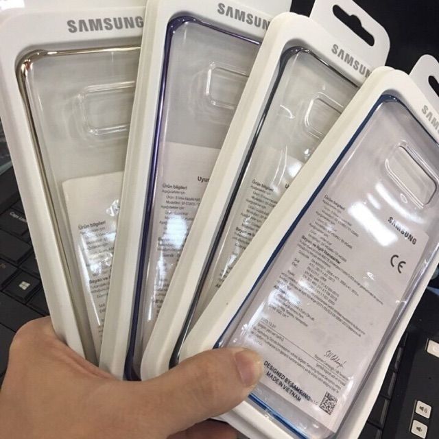 Ốp lưng Clear cover cho Samsung Galaxy S8 Plus viền màu